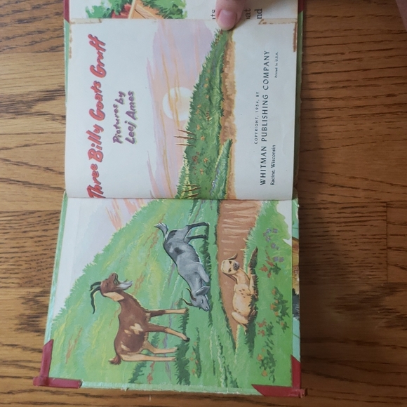 Vintage 50s Three Billy Goats Gruff Hardcover Children's Book - Picture 2 of 10